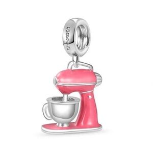 Barbie pink stand mixer silver charm